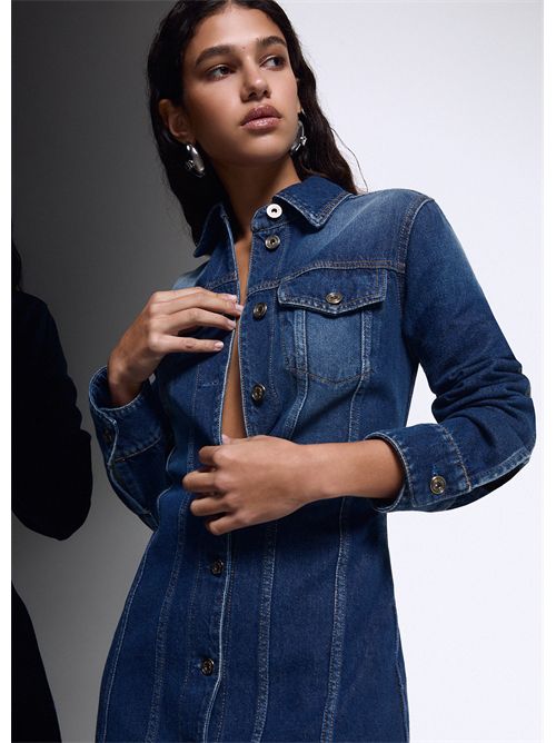 Abito corto in denim